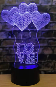 lot 3112 image: Birthday Balloon USB 3D Small Night Light LED Table lamp Home Decoration Bedroom Decoration Bedside lamp Cute Holiday Birthday Gift Suitable for Men Teenagers Boys Girls and Children (HAPPY BIRTHDAY) - Retail $0