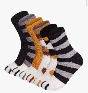 lot 3113 image: YSense 6 Pairs Women Fuzzy Fluffy Socks Cozy Slipper Socks Warm Soft Socks Gifts - Retail $0