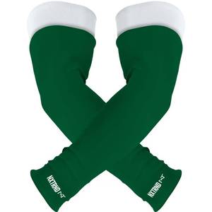 lot 3123 image: Nxtrnd Double Arm Sleeves, Two Tone Arm Sleeve, Football Arm Sleeves, Sold as a Pair (Large, Dark Green)