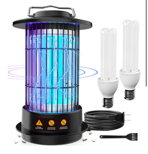 lot 3129 image: Bug Zapper Indoor - Bug Zapper Fly Zapper with Extra Bulb 4200V Mosquito Zapper Outdoor Mosquito Killer Fly Traps Insect Killer for Home Patio Camping, Plug-in with 4.92 Ft Cord - Retail $0