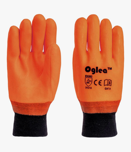 lot 3135 image: Heavy Duty PVC Gloves, PVC Coated Water Cold Proof Work Gloves, Chemical & Liquid Resistant - Retail $0