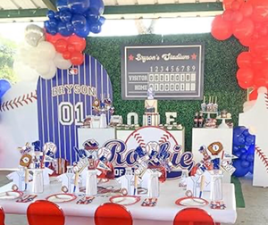 lot 3141 image: TaoBary 30 Pcs Baseball Party Decorations for Table Baseball Table Centerpieces Kit Includes 24 Mini Ball and 6 Paper Grass Decoration for DIY Holiday Party Favor Sport Themed Birthday Desk Supplies - Retail $0