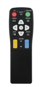lot 3144 image: Big Button Universal Remote Control for Seniors, 2-Device Switching, 4-in-1, Easy Operation, and Learning Functionality.TV DVDVCRDVB Streaming BoxSoundbar - Retail $0
