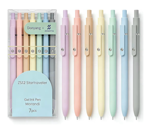 lot 3148 image: Donyang Gel Pens, 7pcs 0.5mm Black Ink Pens Quick Dry Fine Point Smooth Writing Pens for Journaling Note Taking, Cute Nurse Teacher Work Desk Accessories Office School Supplies Gifts for Women Men - Retail $0