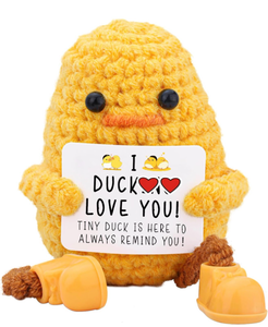 lot 3153 image: BILOLLY I Love You Gifts for Her Him Boyfriend Girlfriend Wife Husband Couple, Birthday Anniversary Valentines, Handmade Crochet Knitted Cute Duck - Retail $0
