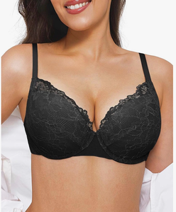 lot 3157 image: Popilush Minimizer Bras for Women Full Coverage Lace Push Up Plus Size Underwire Bra with Support - Retail $0
