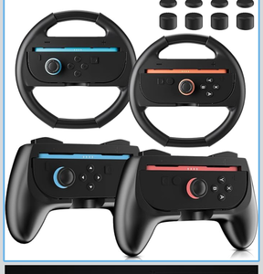 lot 3170 image: FANPL Grips for Nintendo Switch 2 Joy Con Controller, Ergonomic Design for Joycon 2 Steering Wheel and Hand Grip with 8 Thumb Grip Caps (4 Pack) - Retail $0