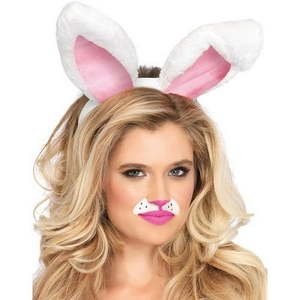 lot 3188 image: Leg Avenue Halloween Plush Bunny Ear Headband - Retail $36
