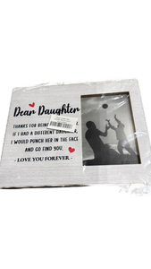lot 3189 image: Dear Daughter Picture Frame with Sentimental Message - Retail $12