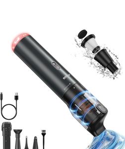 lot 3196 image: ruwa Car Vacuum Cleaner Handheld Vacuum Cordless, 2 Speeds, 300ml Dust Cup, Lightweight, Portable Mini Vacuum for Car, Home and Pet Hair (Grey) - Retail $0