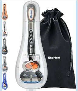 lot 3199 image: Razor Case Compatible with Gillette Proglide Fusion Mens Razor, Manual Razor Travel Protector Case with Carrying Bag - Clear - Retail $0