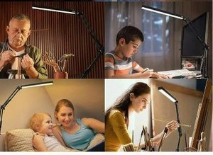 lot 11308 image: LED Desk Lamp with Clamp