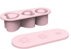 lot 11310 image: Silicone Ice Cube Trays, Pink, Heart, 2 Pack