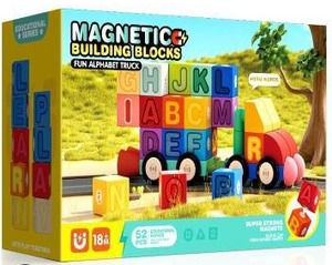 Magnetic Building Blocks Alphabet Learning Set