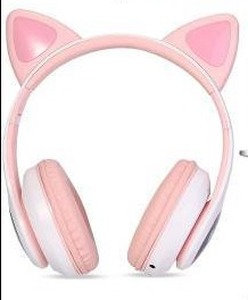 lot 11501 image: Wireless Headphones, Pink Cat