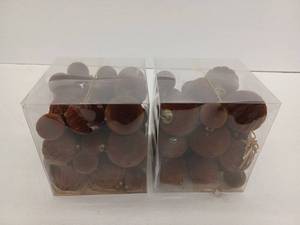 lot 11564 image: 2 Pack Velvet Christmas Ornaments,  Brown