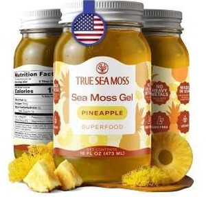 lot 11596 image: True Sea Moss Sea Moss Gel Superfood, Pineapple,  16oz, 2 Pack