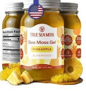 lot 11635 image: True Sea Moss Sea Moss Gel Superfood, Pineapple,  16oz, 2 Pack