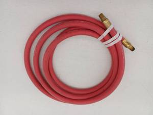 lot 11637 image: Red Hose with Brass Fittings