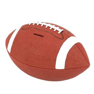 lot 3095 image: H&W Football Piggy Bank for Boys, Shatterproof Rugby Sports Themed Coin Bank, Large Size, Super Bowl Gift for Kids
