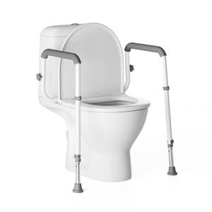 lot 3127 image: Loyoda Toilet Safety Rails Medical Steel Sturdy Toilet Handle Height-Adjustable Leg Provides Support for Seniors, Disabled and Pregnant Women