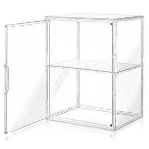 lot 3135 image: Amllas Acrylic Display Case for Collectibles, Clear Acrylic Display Box with 3 Adjustable Layers and Magnetic Door, Stackable Clear Storage BoxBins for Figures,Lego, Book
