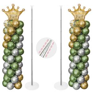 lot 3142 image: Balloon Stand, Balloon Arch Stand, 7 Feet Balloon Arch Kit of 2, Adjustable Metal Balloon Column Stand for Birthday Party, Wedding, Baby Shower, Graduation Decorations