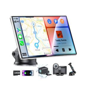 lot 3143 image: Coocom Portable CarPlay Screen for Car,Car Stereo with Apple CarPlay & Android Auto,Incell Touch Screen,4K Dash Cam,1080P Backup Camera,Mirror Link, Voice Control, Bluetooth 5.3,GPS,FM (9 Inch)