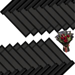 lot 4073 image: DEWJDFSC 20 Sheets Flower Wrapping Paper,Waterproof Floral Korean Bouquet Wrapping Paper, Florist Supplies, Suitable for Flowers Gift Packaging (Black)