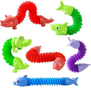 lot 4074 image: Limskys Pop Tubes - Animal Fidget Toys, Sensory Toys for Toddlers 3-4, Party Favors for Kids 3-8