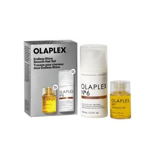 lot 4093 image: Olaplex Endless Shine Smooth Hair Gift Set Limited Edition Set with No. 7 Bonding Oil & No. 6 Bond Smoother  Instant Shiny, Smoother Hair & Heat Protection  For Coily, Curly, Straight, & Wavy