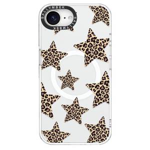 lot 4147 image: sallvmbek for iPhone 16e case,Compatible with MagSafe,Cute Design Cheetah Leopard Print Stars Pattern,Magnetic Shockproof Protective Clear TPU Bumper Mag Safe Cases Cover for Women Girly