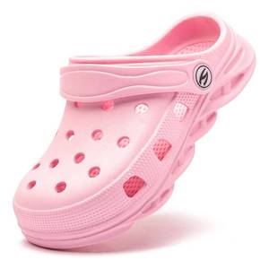 lot 4149 image: HOBIBEAR Girls Classic Graphic Toddler Garden Clogs Slip on Water Shoes (Pink-Size 10 Toddler)