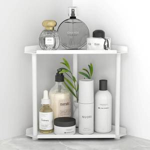 lot 4150 image: FLE Corner Bathroom Counter Organizer, Bathroom Organizer Countertop,Countertop Storage Shelf for Bath, Kitchen, Living Room, Bedroom