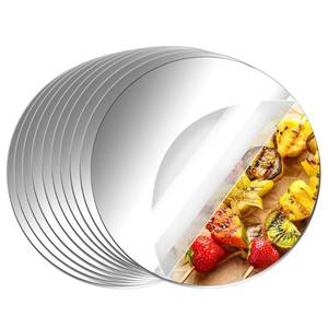 lot 4161 image: Aneco 10 Pack Acrylic Round Mirrors Non Glass Round Mirror Plate Self Adhesive Mirror Stickers for Home Wall Decor or Wedding Table Centerpiece, 6 Inches, (Thickness 2 mm)