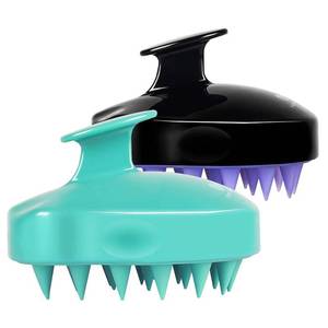 lot 4185 image: HEETA Hair Scalp Massager Shampoo Brush 2 Pack, Soft Silicone Bristles to Remove Dandruff, Waterproof Hair Scrubber for Both Wet Dry Use, Suitable for Men & Women (Green & Black)