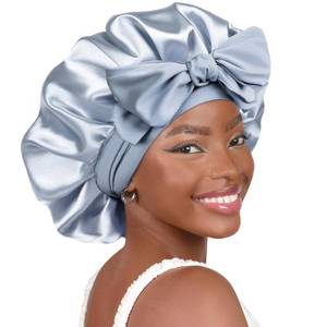 lot 4203 image: YANIBEST Adjustable Satin Bonnet for Sleeping Women Double Layer Hair Wrap Reduce Friction Prevent Frizz Natural Curly Hair, Blue