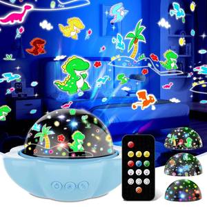 lot 4215 image: Dinosaur Toys for 3-10 Year old Boys,7-in-1 Kids Night Light Projector with 3 Films 93 Effects, Remote, Timer, 360° Rotation, Birthday Christmas Xmas Gifts Stocking Stuffers for Kids Age 3 4 5 6