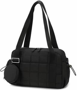 lot 4218 image: CAMTOP Mini Gym Bag for Women, Small Gym Tote Bag Puffy Quilted Sports Duffel Bag with Wet Compartment and Coin Purse Duffel Bags Dance Yoga Workout Bag for Gifts