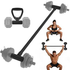 lot 4228 image: 2-Piece Set Dumbbell to Barbell and Kettlebell, Barbell for Dumbbells Attachment Adjustable Weight up to 200Lb(Kettlebell 100Lb), Home Fitness Uses Dumbbell to Weight Lifting Barbell Converter Bar Barbell
