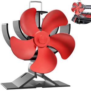lot 4230 image: Easywave Wood Stove Fan Non Electric Heat Powered Fireplace Fan with Slot & Spring Fixed on Propane Heater, Thermoelectric Thermal Fan for Wood Burning StovePelletLog BurnerBuddy Heater