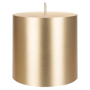 lot 4248 image: Mega Candles 1 pc Unscented Solid Gold Pillar Candles, Hand Poured Premium Wax Candle 3 Inch x 3 Inch, Home D�cor, Spas, Weddings, Occasions, Party, Centerpieces, Holidays, Vigils, Prayers