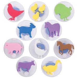 lot 4257 image: READY 2 LEARN Giant Stampers - Farm Animals - Set of 10 - Easy to Hold Foam Stamps for Kids - Arts and Crafts Stamps for Displays, Posters, Signs and DIY Projects