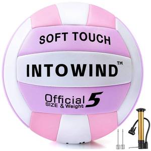 lot 4258 image: INTOWIND Volleyball Soft Touch Volleyballs Beach Volleyball Outdoor Indoor Volleyballs Beach Park Gym Games Training Official Size 5