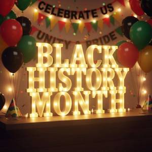 lot 5093 image: Honoson 17 Pcs Black History Month Decorations LED Letter Light Sign Cultural Theme Neon Event Signs Table Decor for African American Heritage Month Celebrations Home Decor