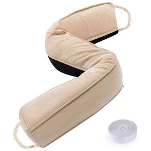 lot 5118 image: Sunolga Door Draft Stopper Blocks Hot and Cold Air with Removable Washable Cover for Bottom of Door, All-Season Seal for Noise, Light, Dust, Door Sweep for Gaps Up to 3, Home Essentials, 36, Beige