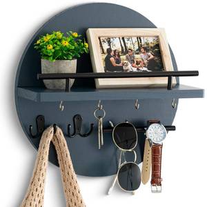 lot 5130 image: dreampossible Key Holder for Wall Decorative with Shelf and Hooks, Mail Organizer Wall Mount with Sunglasses Holder, Circular Design Entryway Key Rack Hanger, Rustic Home Decor