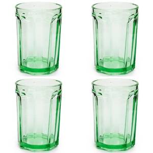 lot 5134 image: Serax Drinking Glasses Set of 4  Fish & Fish glassware by Paola Navone  13.5 FL oz Clear Green Water Glass Cups without Lids  Home Essentials, Kitchen Set  Suitable for Beer, Juice, Coffee