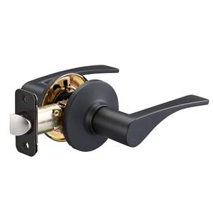 lot 5184 image: Amazon Basics Victorian Easy Installation Passage Door Lever, Matte Black, 1-Pack