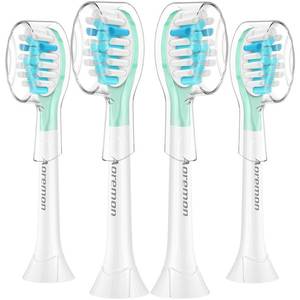 lot 6126 image: Aoremon Replacement Heads for Sonciare C3 Toothbrush Heads fit for Philips Sonicare 2 Series 3 Series ProtectiveClean DiamondClean FlexCare HealthyWhite 4100 5100 6100 G3 W3 C2 G2 C1, 4 Count,White